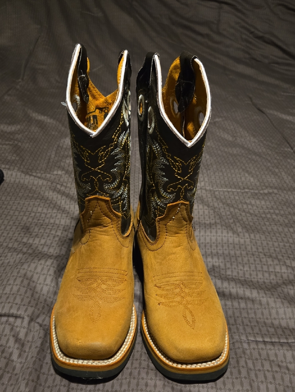 Kids Western Cowboy Boots in Brown and Black